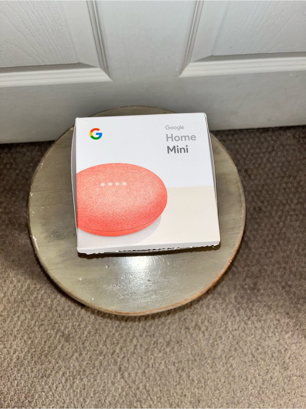 Google Home Mini - Coral/Orange Fabric Smart Speaker